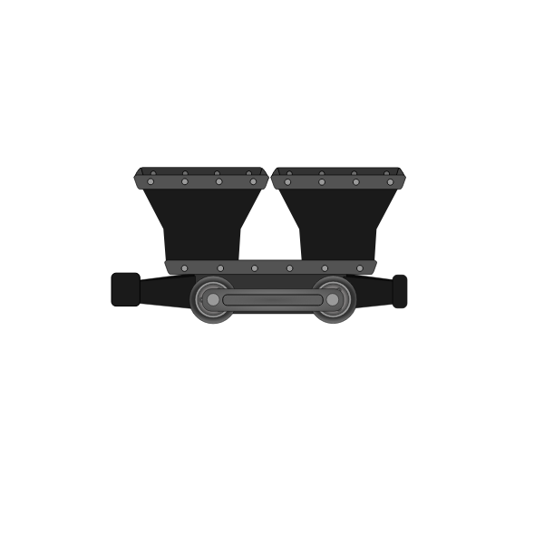 SVG Vector illustration of double mining car