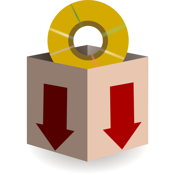 SVG Vector illustration of download from disc icon