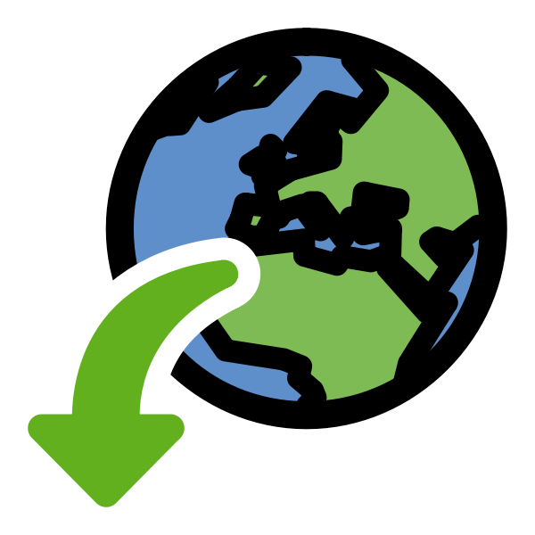 SVG Vector illustration of download manager color icon