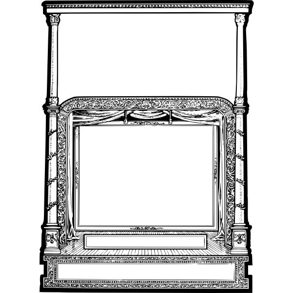 SVG Vector illustration of dramatic stage frame