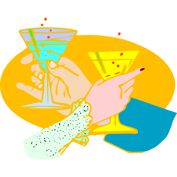 SVG Vector illustration of drink toast
