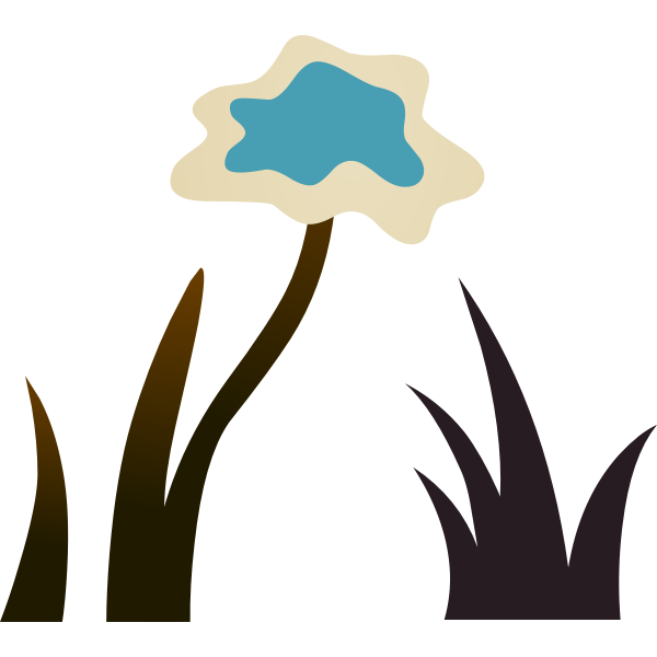 SVG Vector illustration of dying ground plant