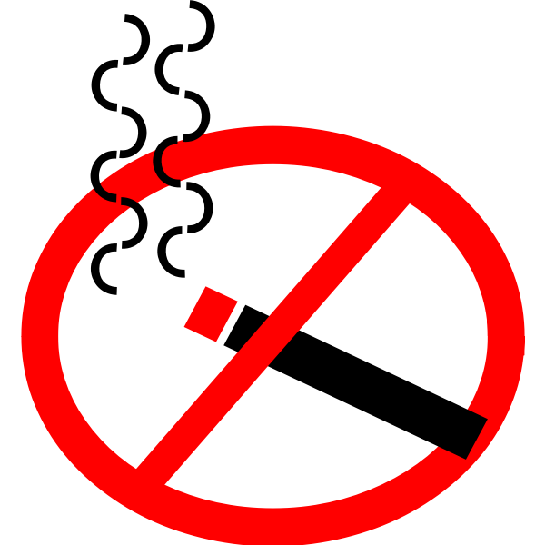 SVG Vector illustration of egg shaped no smoking sign