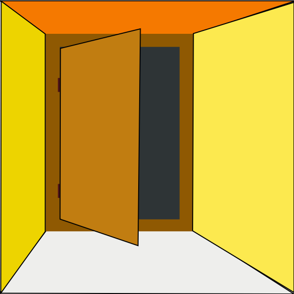 SVG Vector illustration of exit door