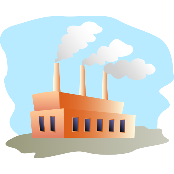 SVG Vector illustration of factory