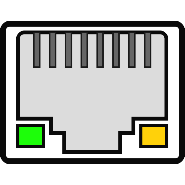SVG Vector illustration of female RJ 45 ethernet port
