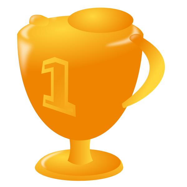 SVG Vector illustration of first place trophy
