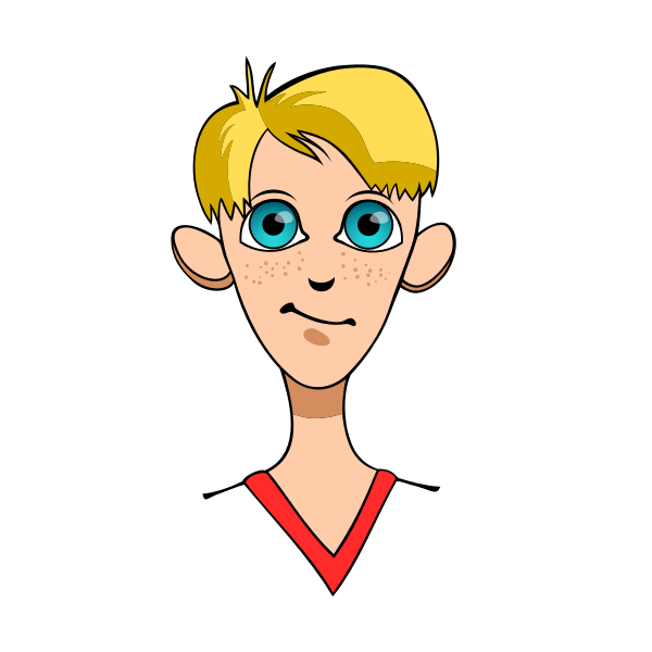 SVG Vector illustration of flap-eared boy