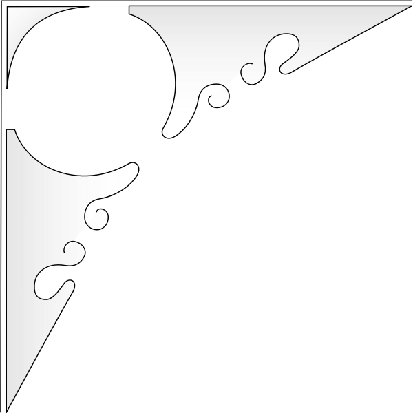 SVG Vector illustration of flourish upper left corner