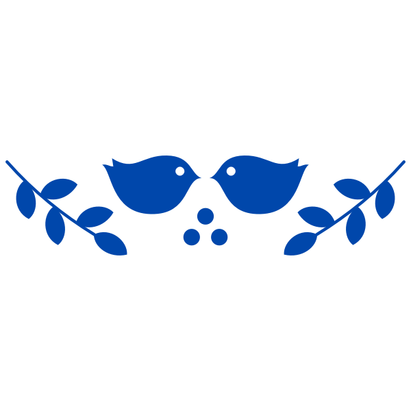SVG Vector illustration of folk art birds