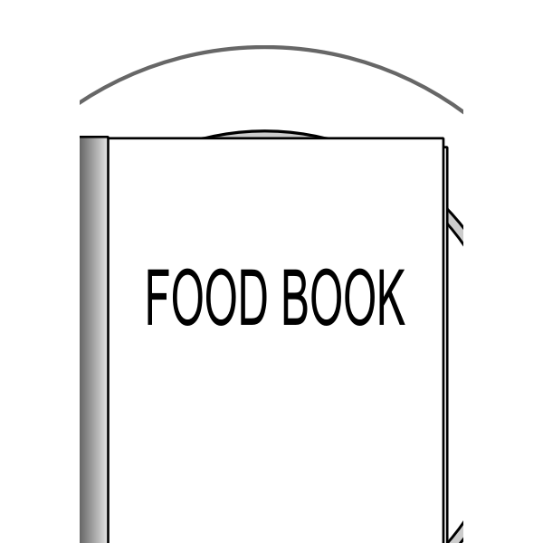 SVG Vector illustration of food book on a plate