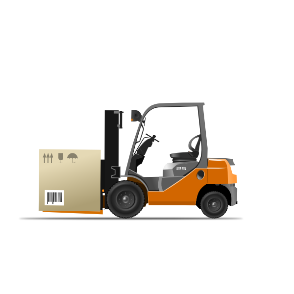 SVG Vector illustration of forklift
