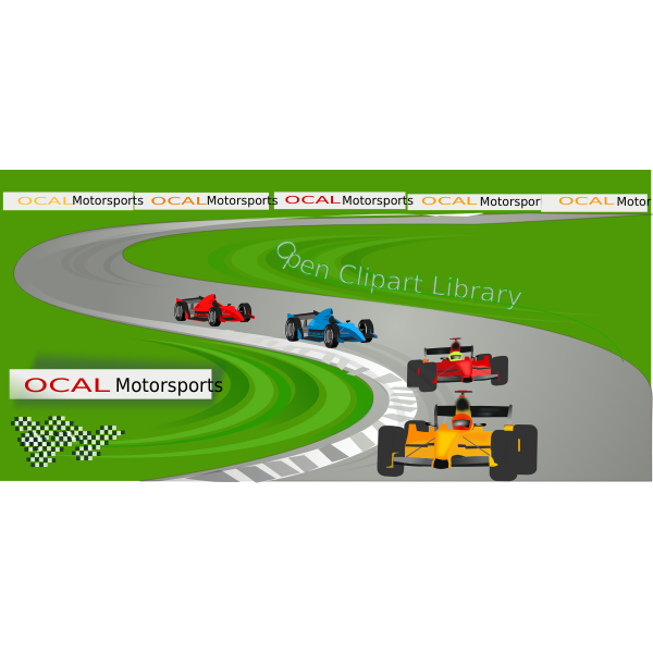 SVG Vector illustration of formula race