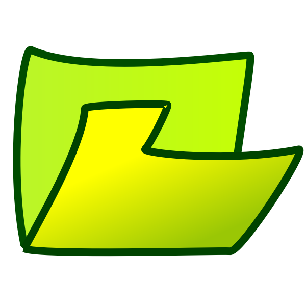 SVG Vector illustration of freehand drawn green folder icon