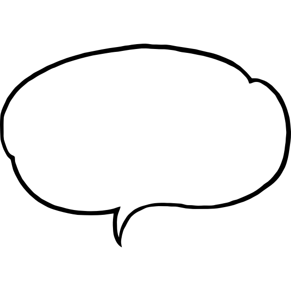 SVG Vector illustration of freehand vector drawing of caption bubble for a comic