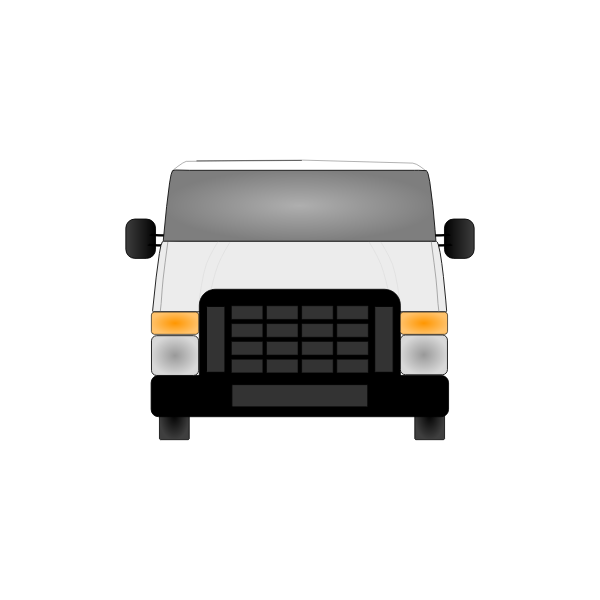 SVG Vector illustration of front view of van