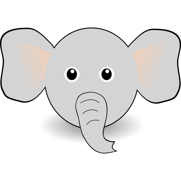SVG Vector illustration of funny elephant039s head
