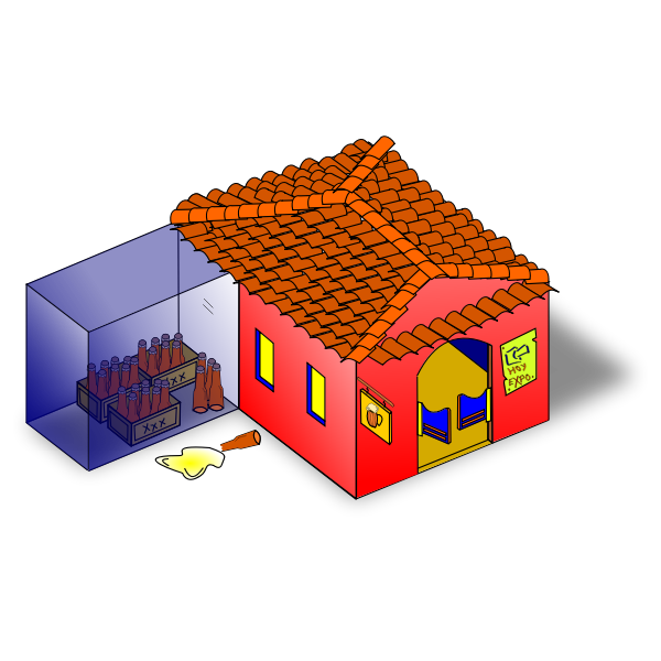 SVG Vector illustration of game tavern