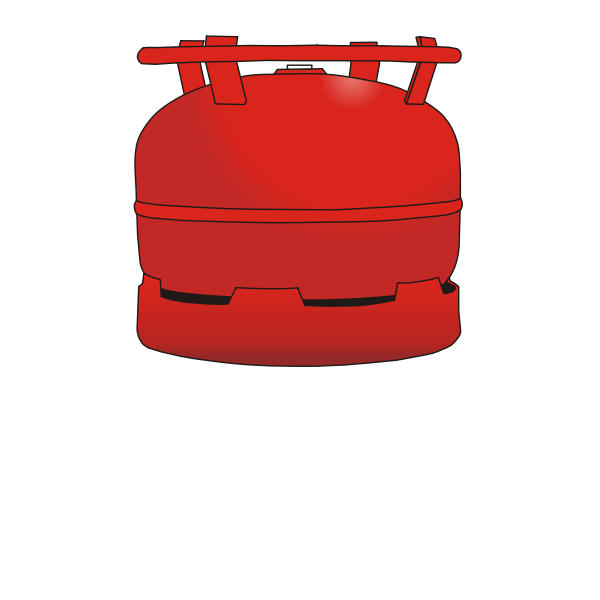 SVG Vector illustration of gas bottle 6kg