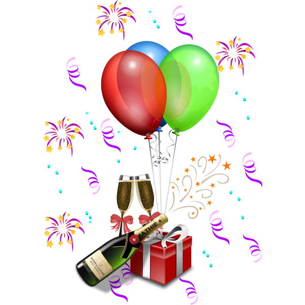 SVG Vector illustration of gifts for celebration
