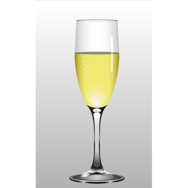 SVG Vector illustration of glass of champagne