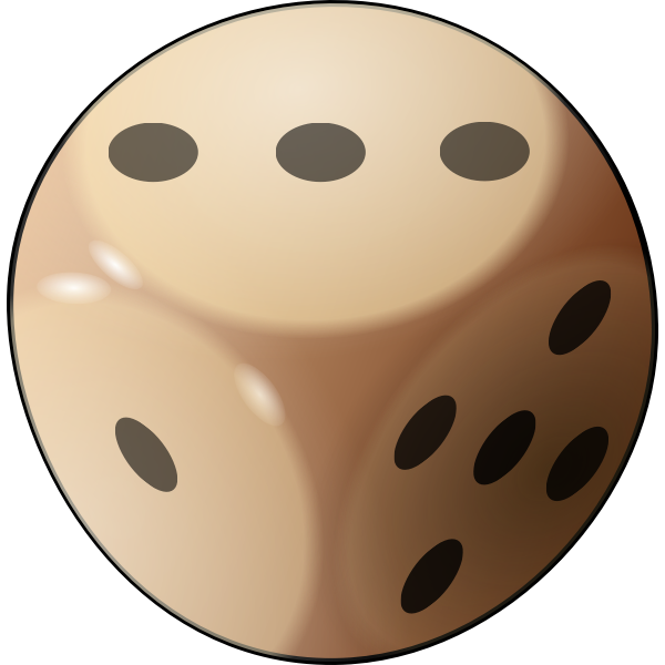 SVG Vector illustration of glossy dice