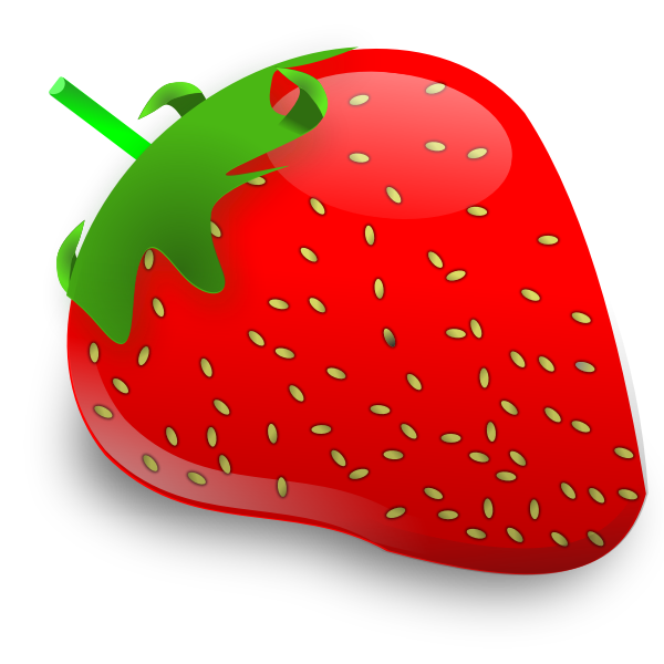 SVG Vector illustration of glossy strawberry