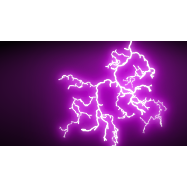 SVG Vector illustration of glowing pink thunde