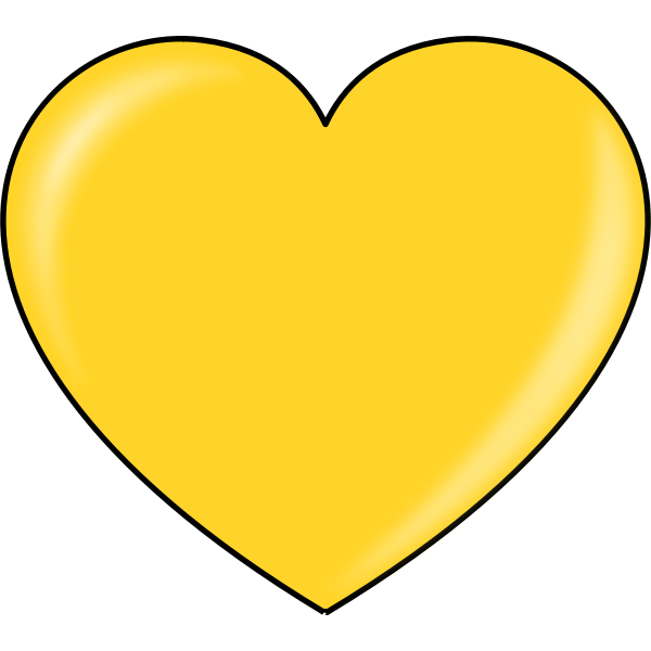 SVG Vector illustration of gold heart