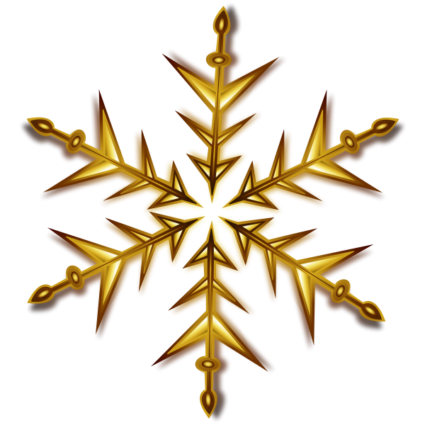 SVG Vector illustration of golden snowflake