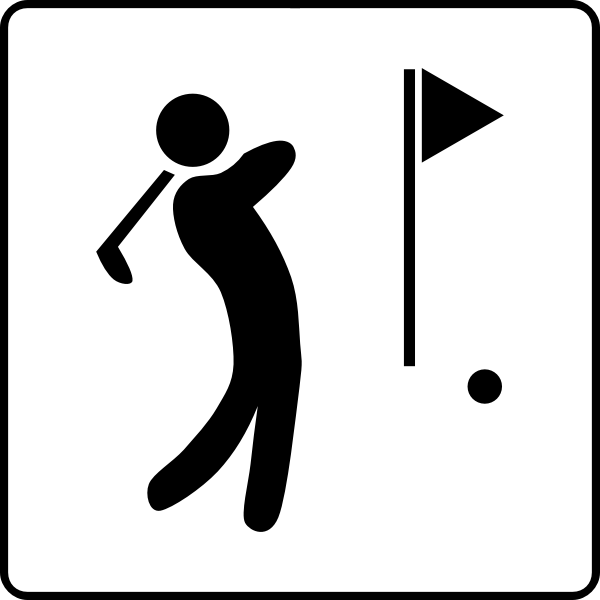SVG Vector illustration of golf facilities available sign
