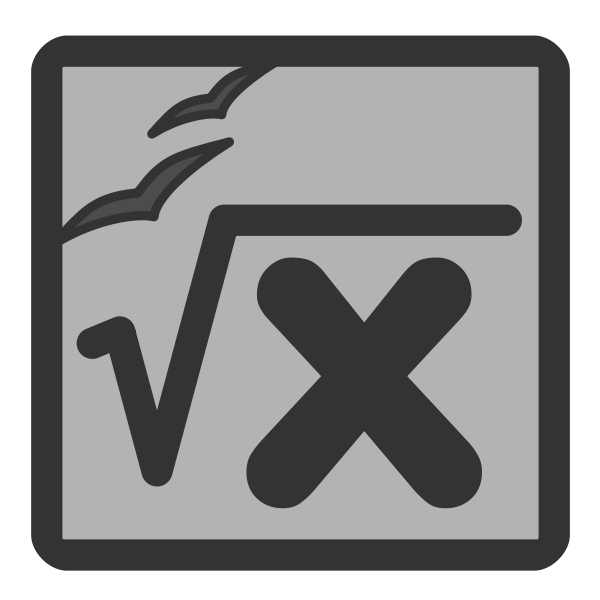 SVG Vector illustration of gray PC calculation document icon