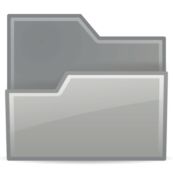 SVG Vector illustration of grayscale folder icon