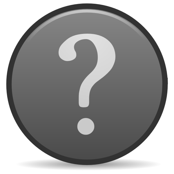 SVG Vector illustration of grayscale matt finish question mark button