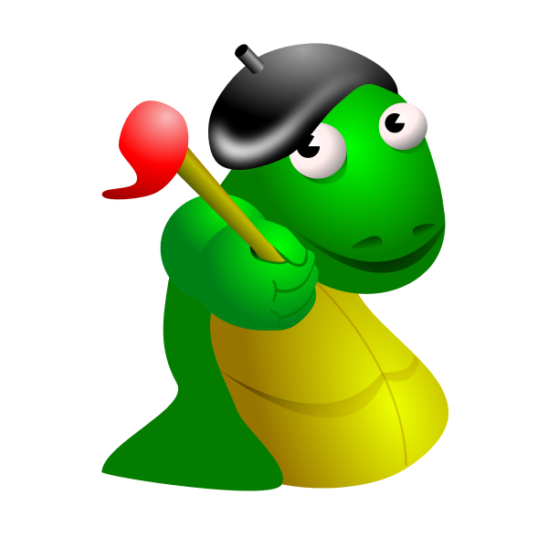 SVG Vector illustration of green and yellow dragon