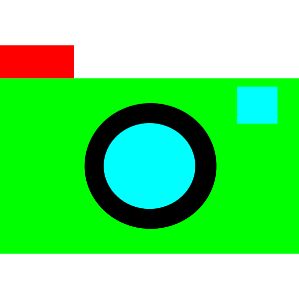 SVG Vector illustration of green camera icon