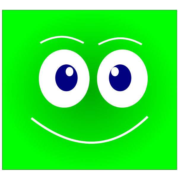 SVG Vector illustration of green face smiling avatar