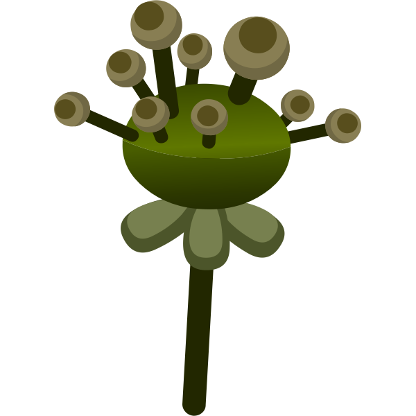 SVG Vector illustration of green home decoration plant