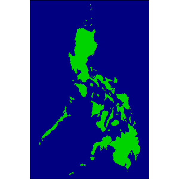SVG Vector illustration of green map of the Philippines