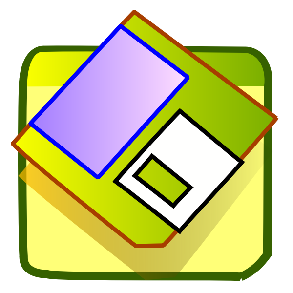 SVG Vector illustration of green shades floppy icon