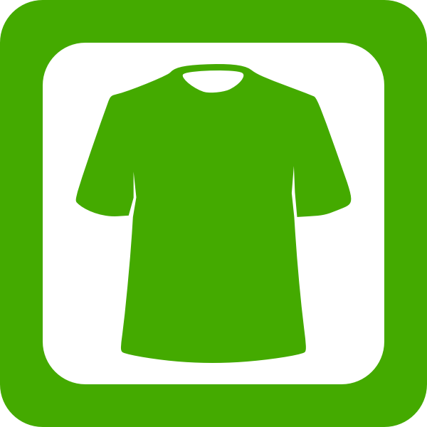 SVG Vector illustration of green square clothing icon