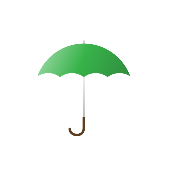 SVG Vector illustration of green umbrella