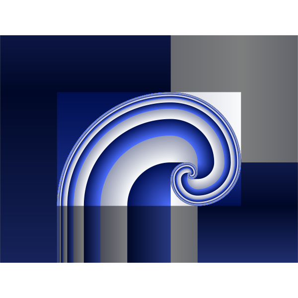 SVG Vector illustration of grey and blue spiral design tile