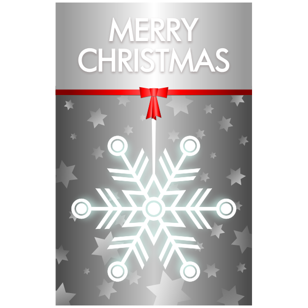 SVG Vector illustration of grey theme Merry Christmas card