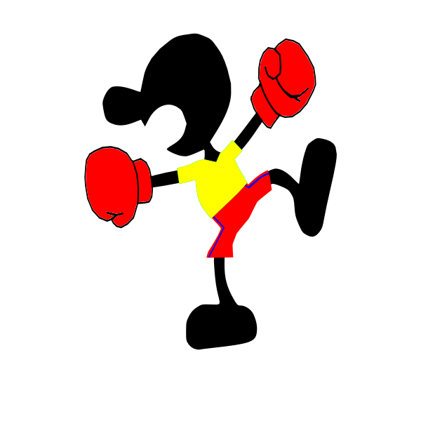 SVG Vector illustration of guy with boxing gloves