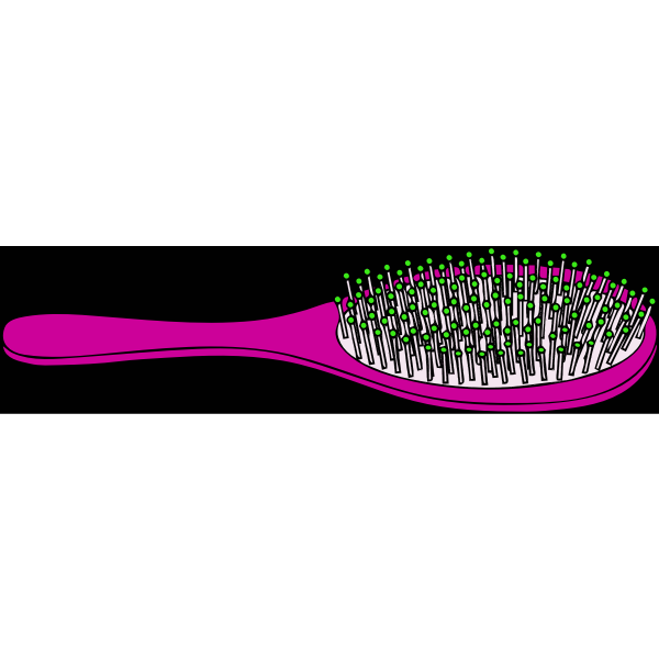 SVG Vector illustration of hair brush bright purple