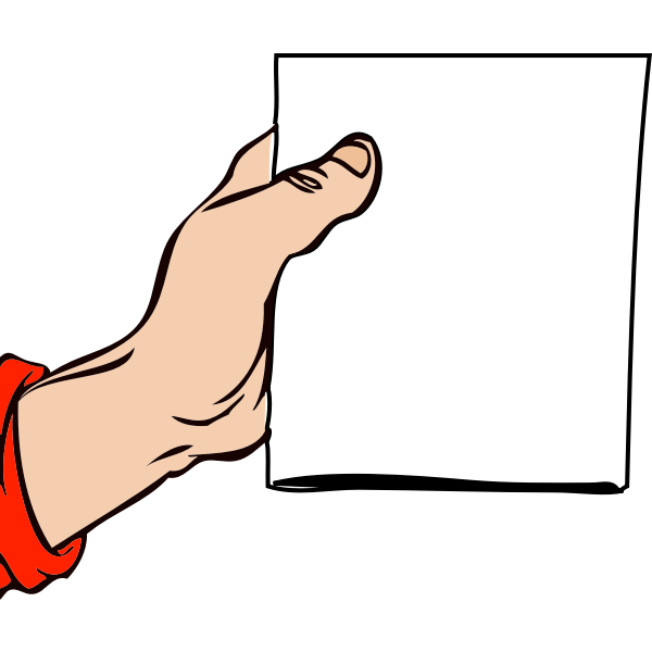 SVG Vector illustration of hand with brochure