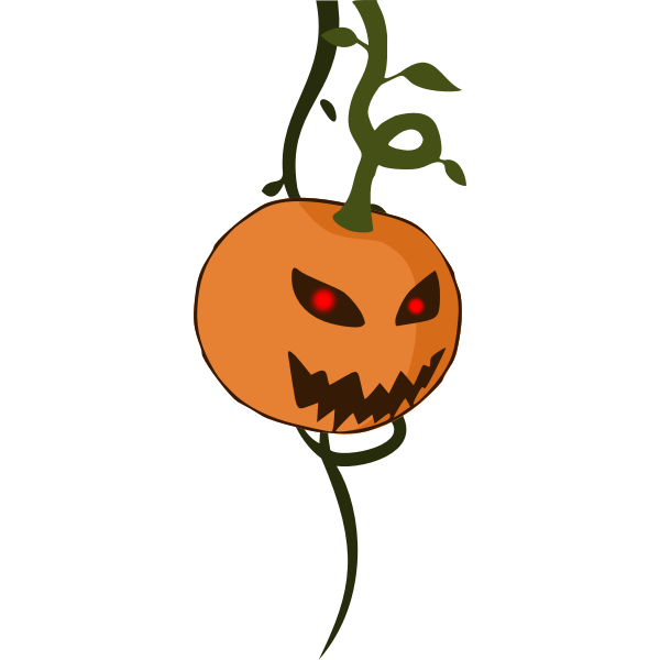 SVG Vector illustration of hanging pumpkin