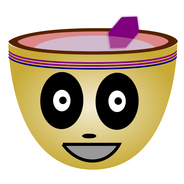 SVG Vector illustration of happy green and brown face mug