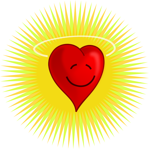 SVG Vector illustration of happy heart